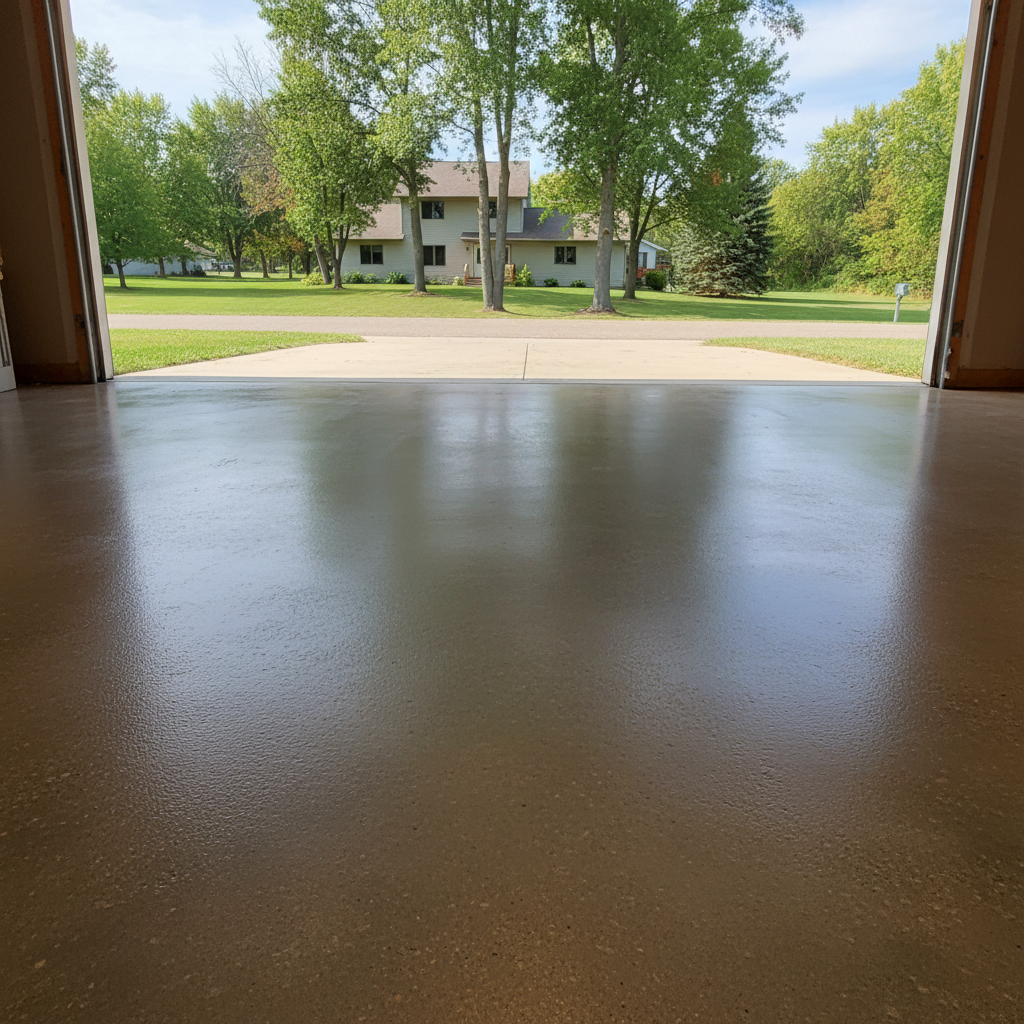 Completed concrete sealing work at a residential property in Hermantown, MN