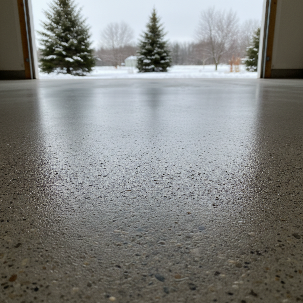Completed concrete sealing work at a residential property in Superior, WI