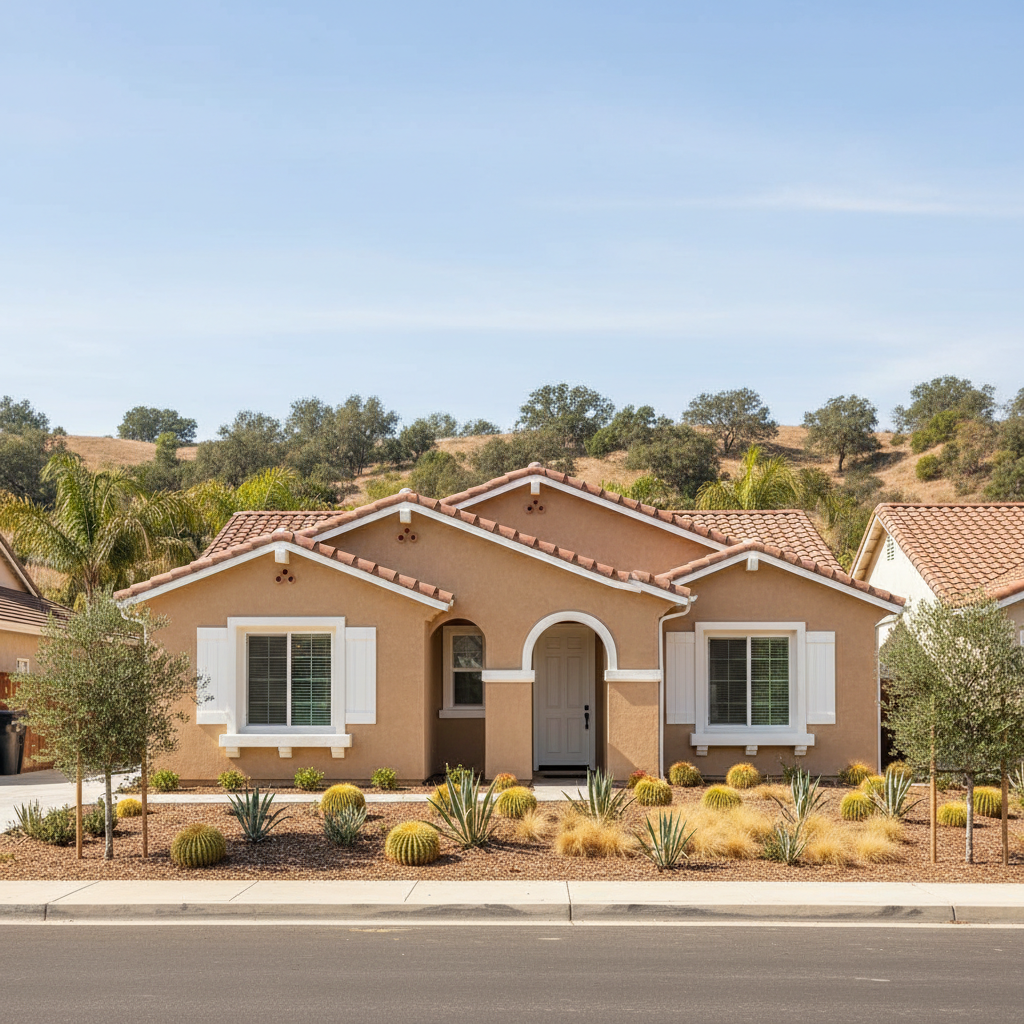 Completed residential stucco work at a residential property in West Covina, CA