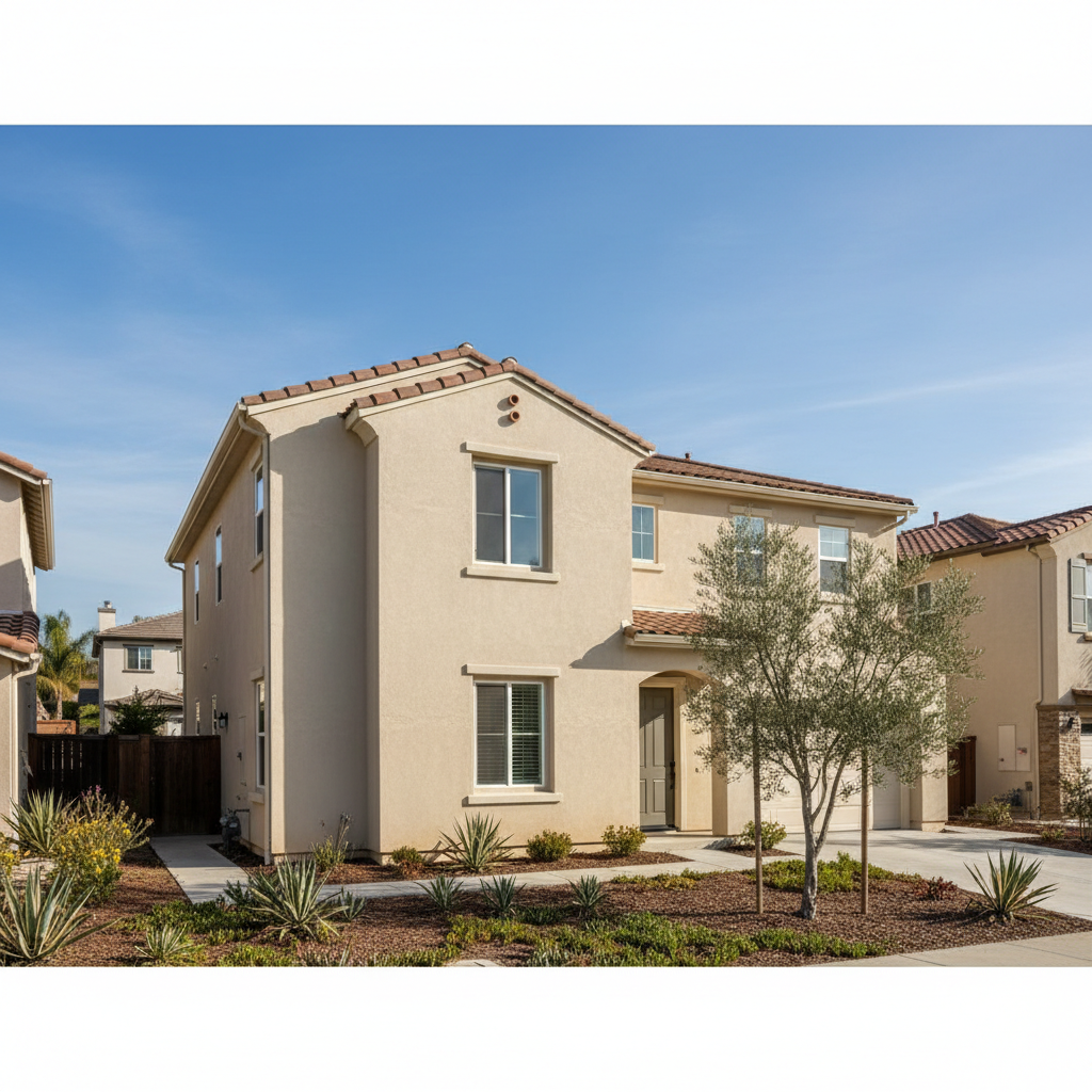 Completed stucco removal work at a residential property in West Covina, CA