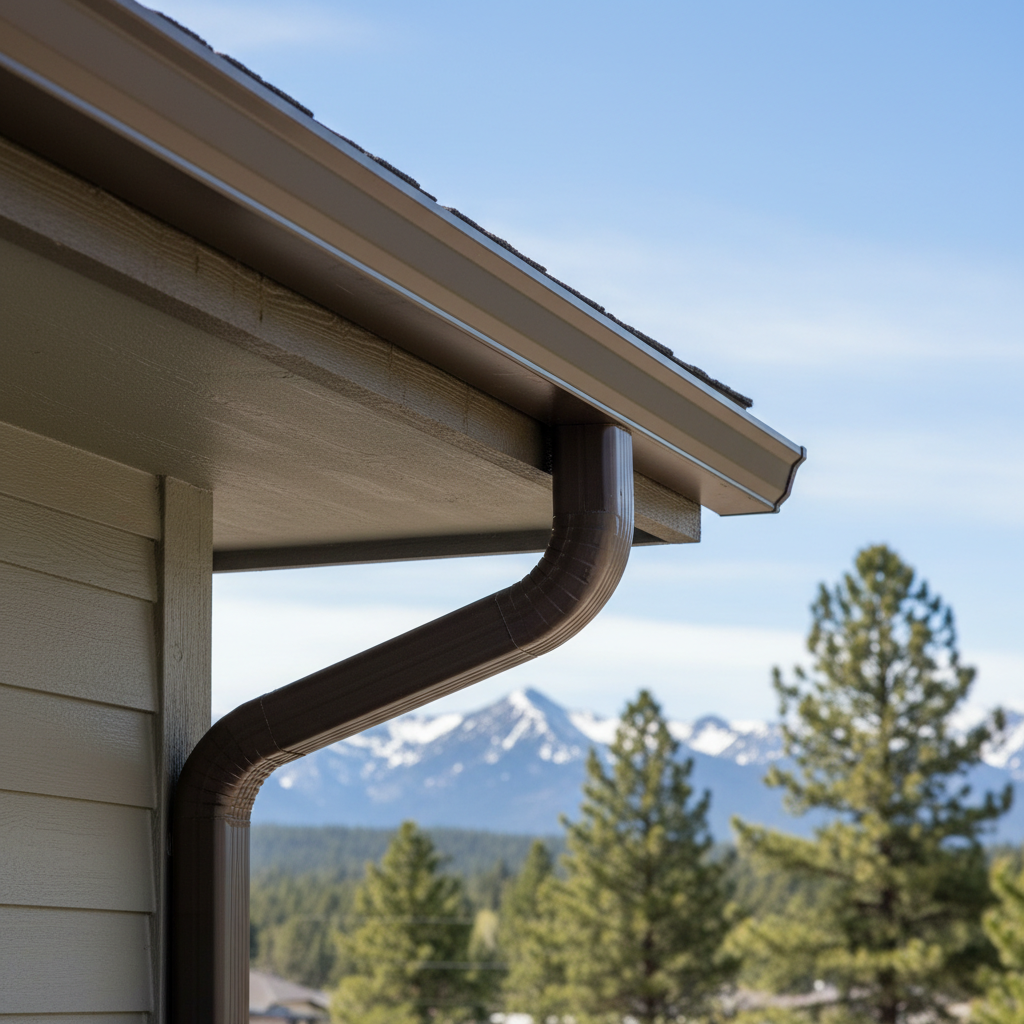 Completed gutter installation work at a residential property in Polson, MT