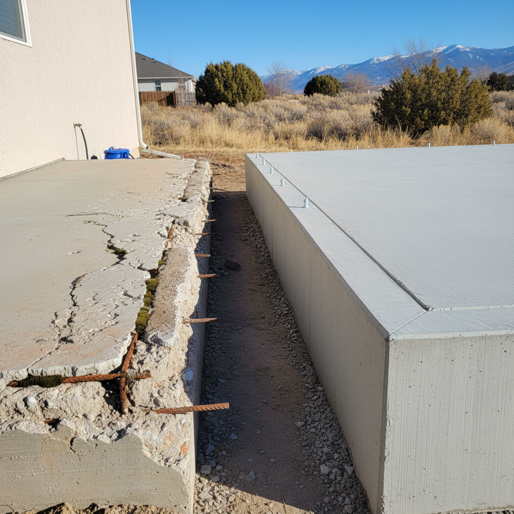 Completed concrete foundations work at a residential property in Draper, UT