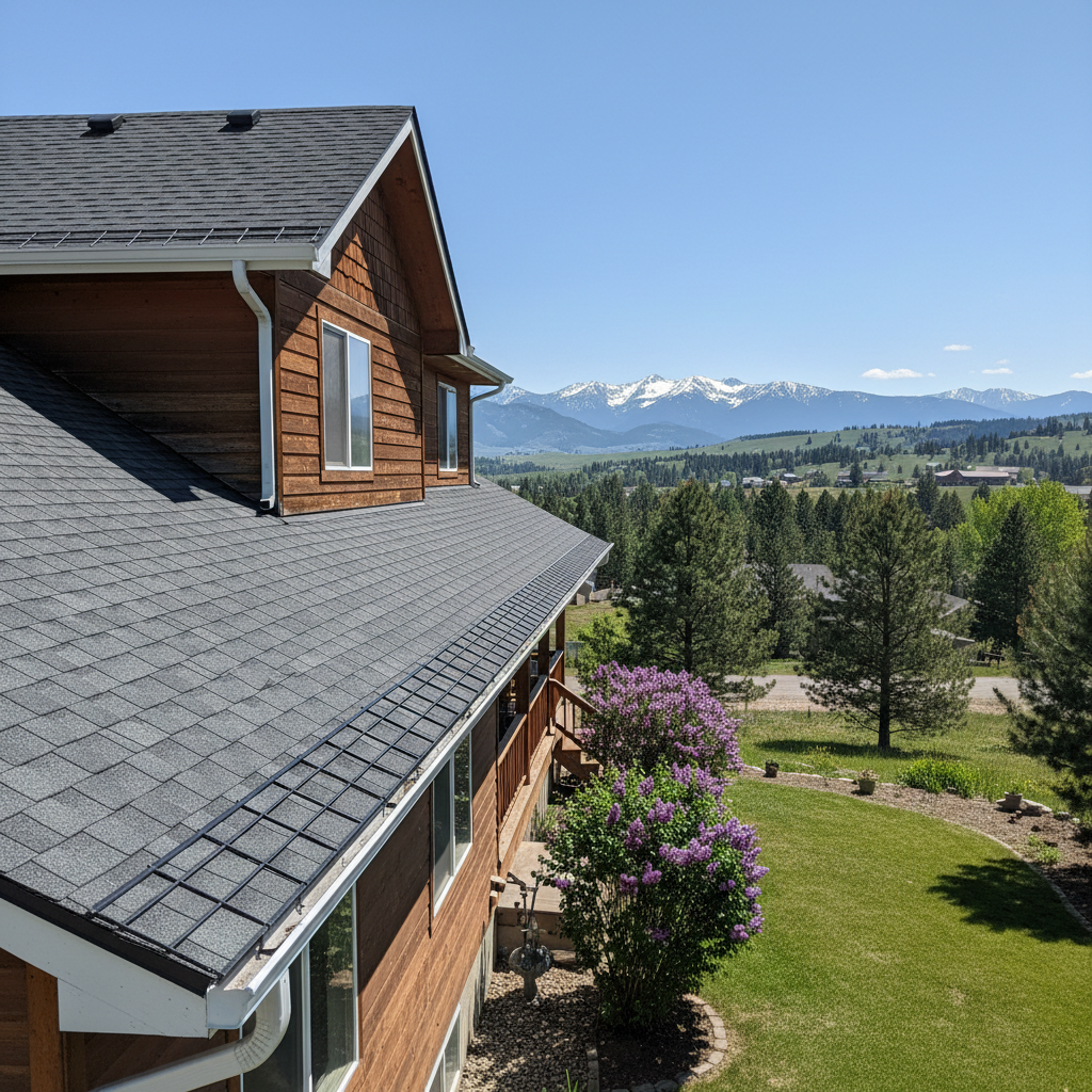 Completed gutter guard installation work at a residential property in Polson, MT