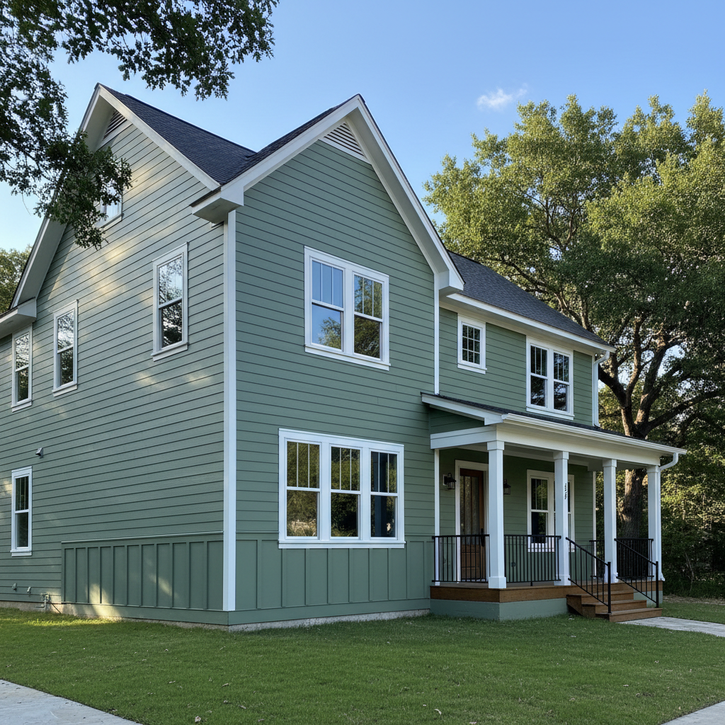 Completed james hardie siding work at a residential property in Austin, TX