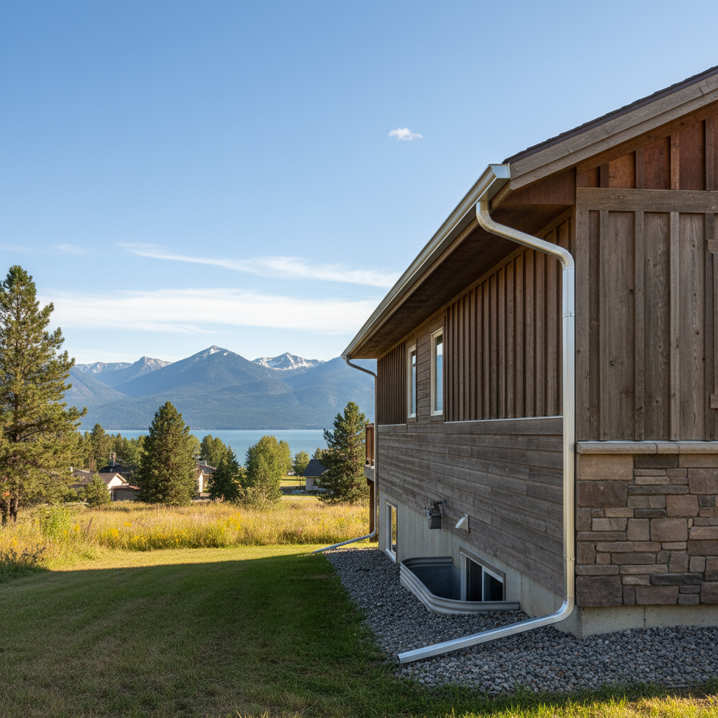 Completed gutter repair work at a residential property in Polson, MT