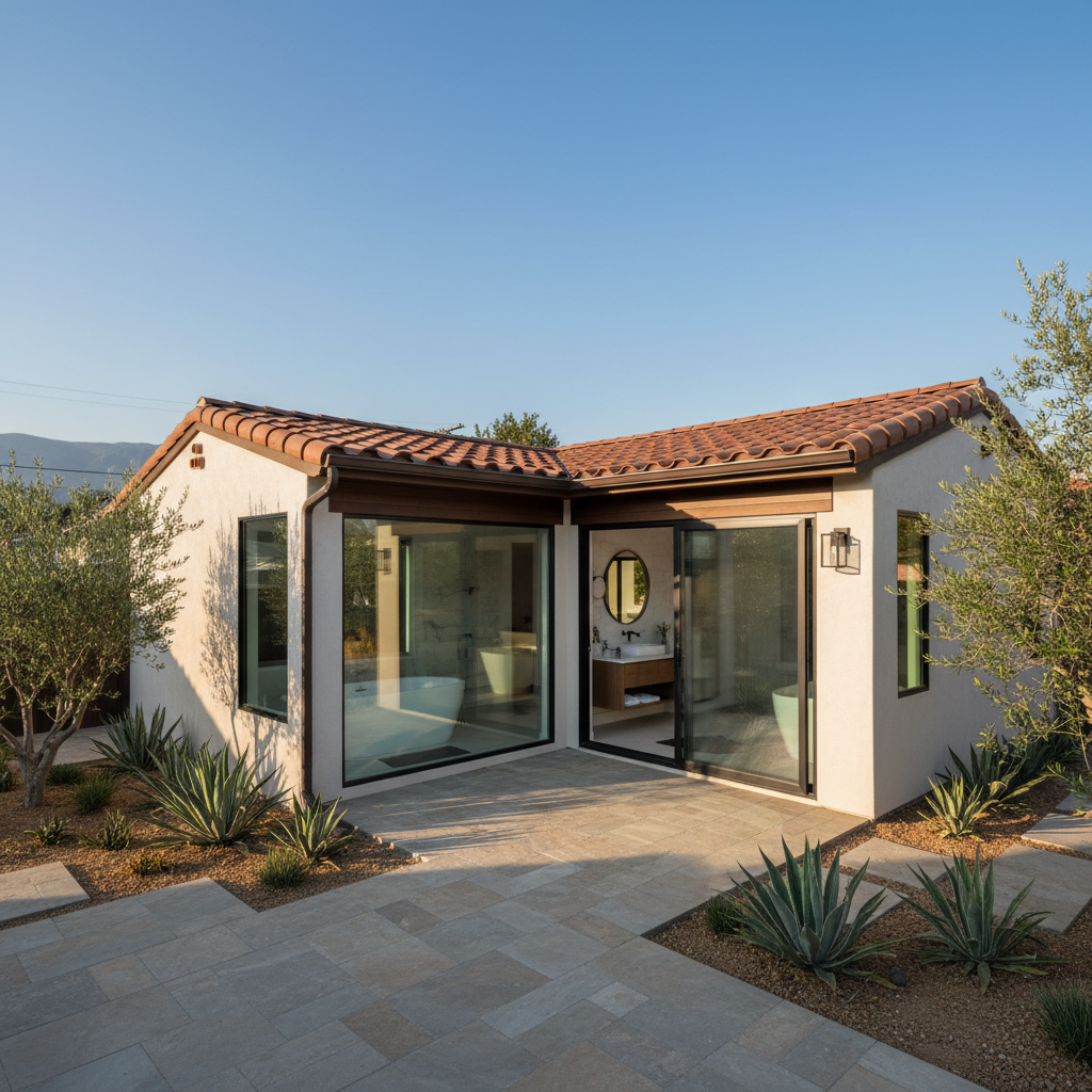 Completed bathroom expansion work at a residential property in Bell, CA