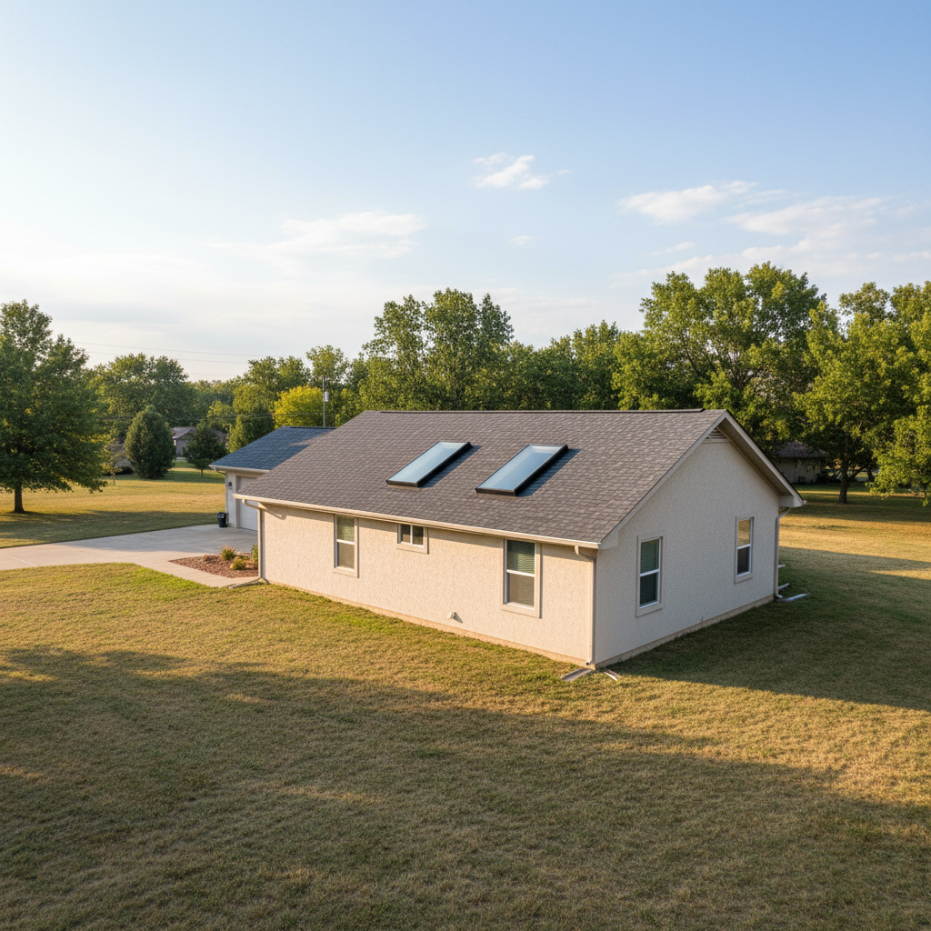 Completed skylight installation work at a residential property in Liberal, KS