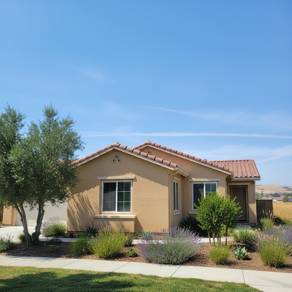 Completed stucco replacement work at a residential property in Elk Grove, CA