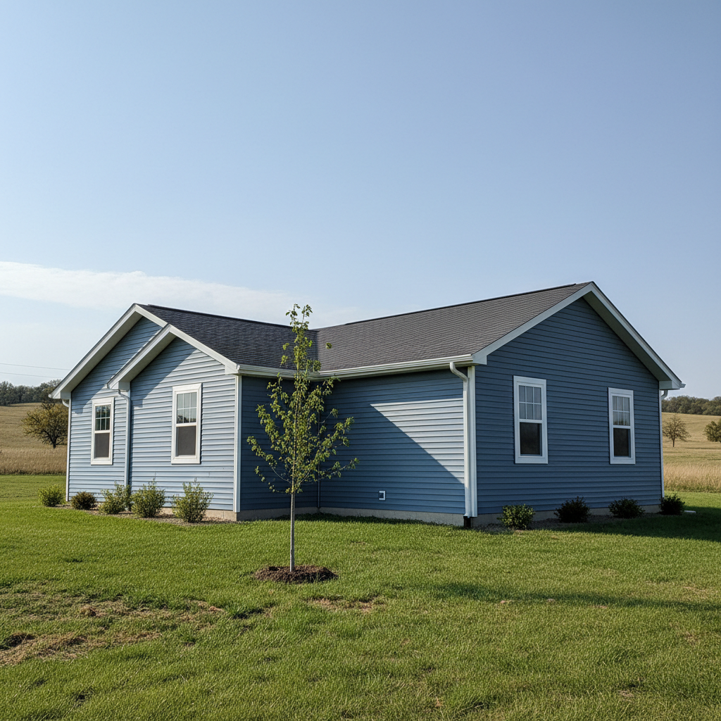 Completed siding installation work at a residential property in Papillion, NE
