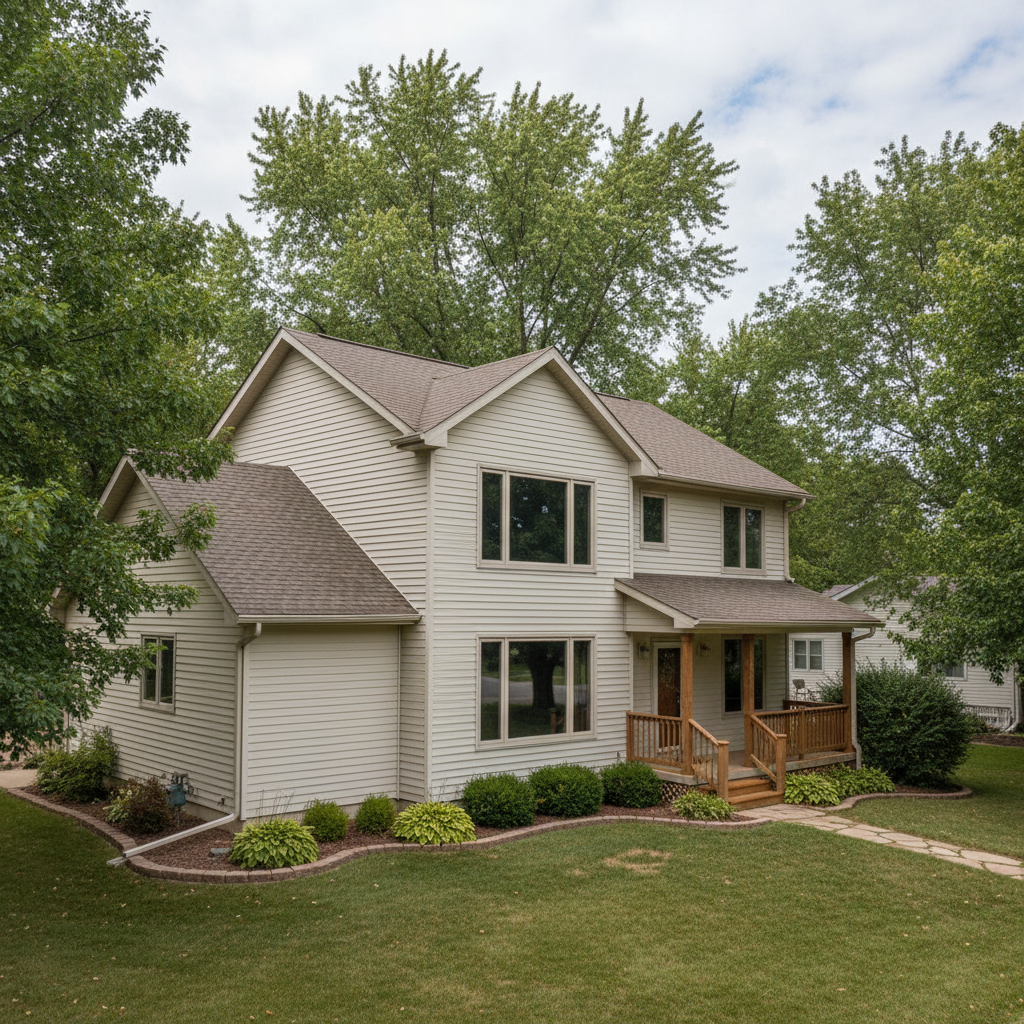 Completed siding cleaning work at a residential property in Hastings, NE