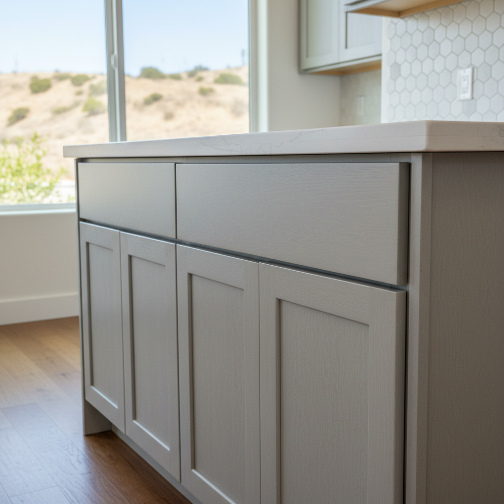 Completed cabinet installation work at a residential property in Ontario, CA