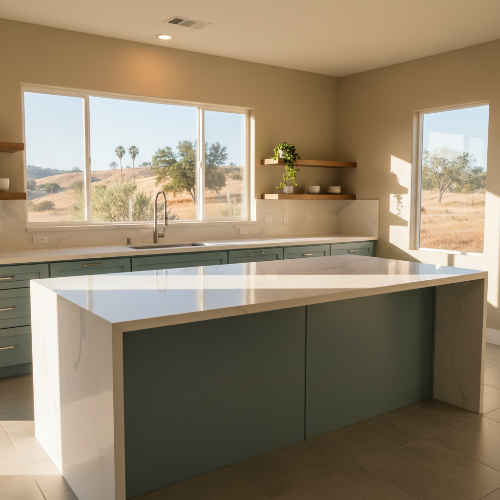 Completed countertop installation work at a residential property in El Monte, CA