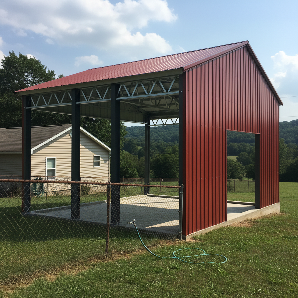 Metal Post Frame Construction