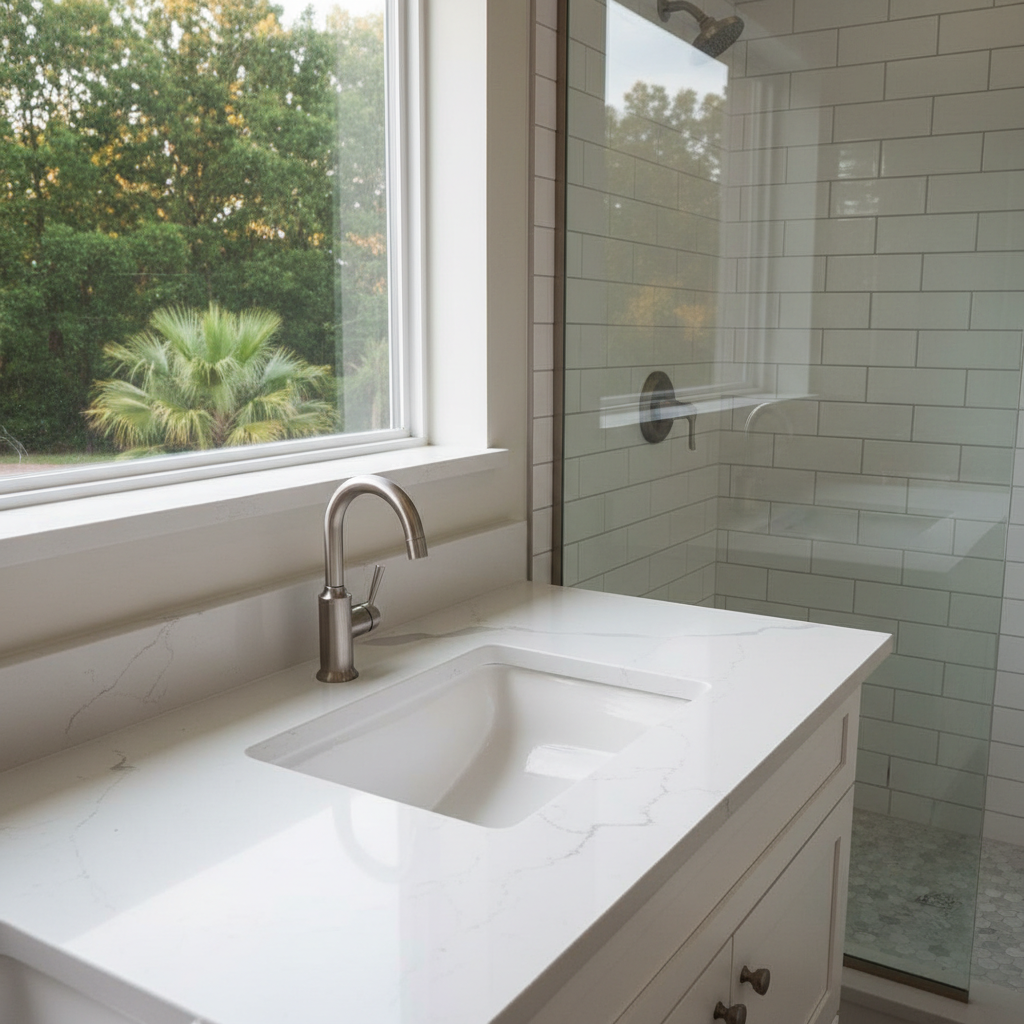 Completed bathroom remodel work at a residential property in Dothan, AL
