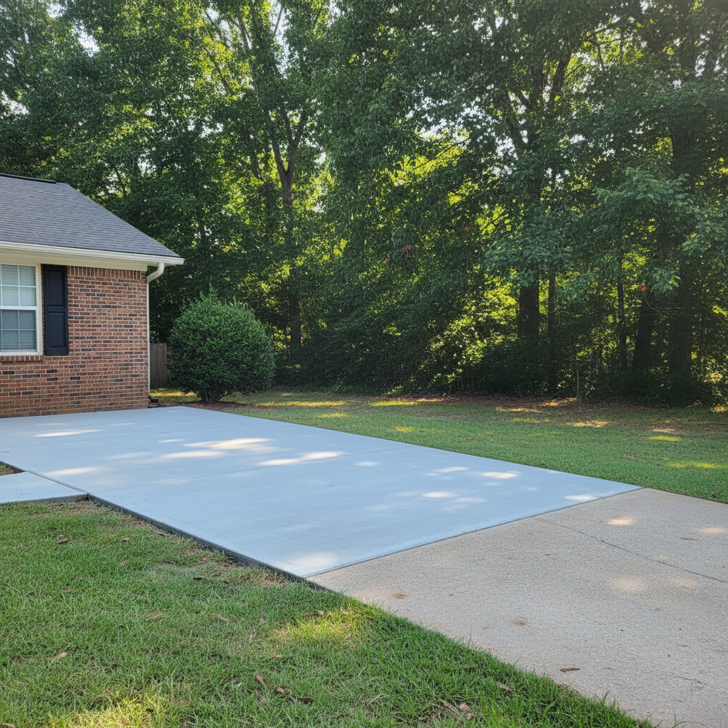 Completed concrete repair work at a residential property in Birmingham, AL