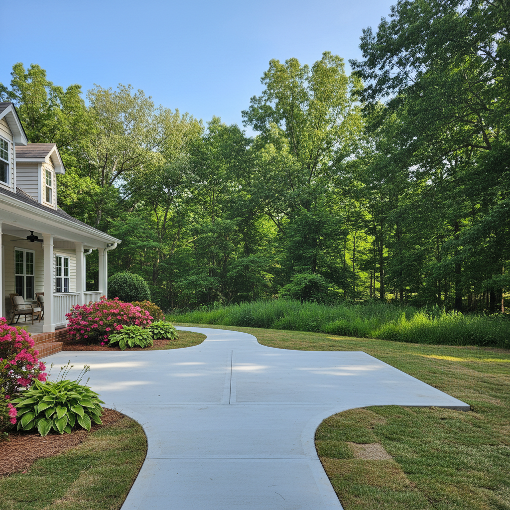 Completed concrete installation work at a residential property in Dothan, AL
