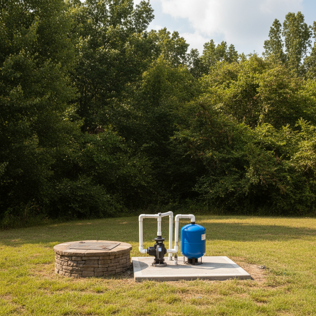 Completed pump repair work at a residential property in Heflin, AL