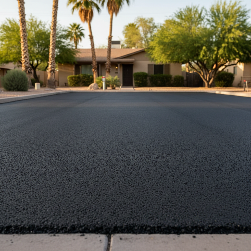 Completed commercial asphalt work at a residential property in Mesa, AZ