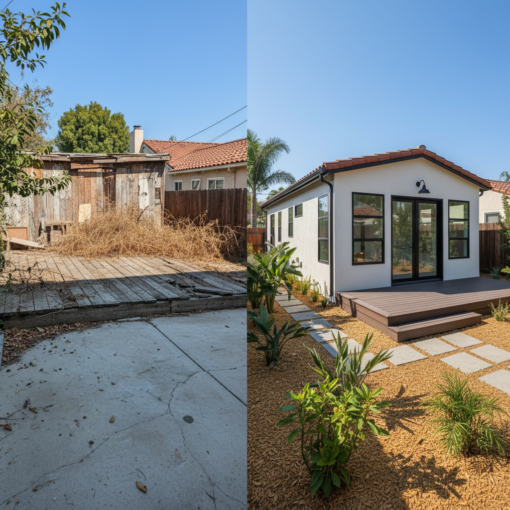 Completed detached adu work at a residential property in Los Angeles, CA