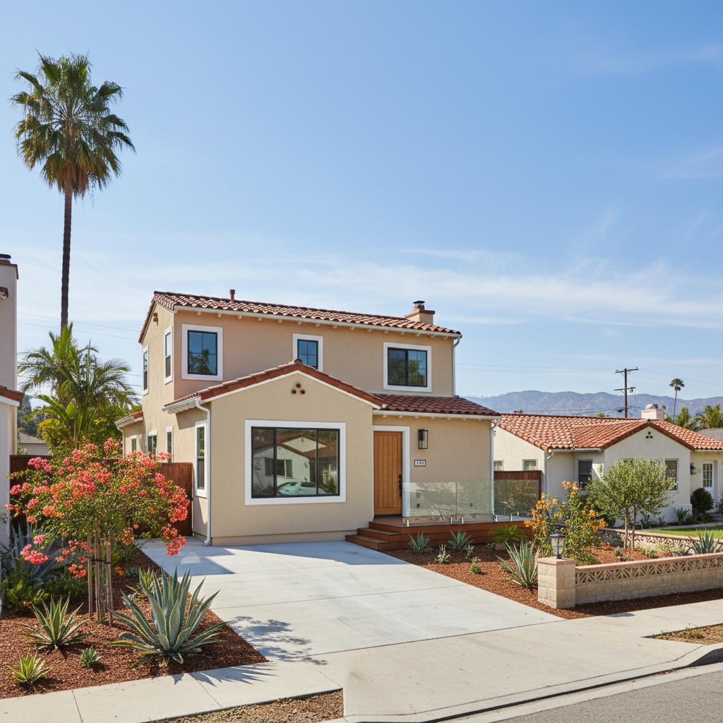 Completed garage conversion work at a residential property in Los Angeles, CA