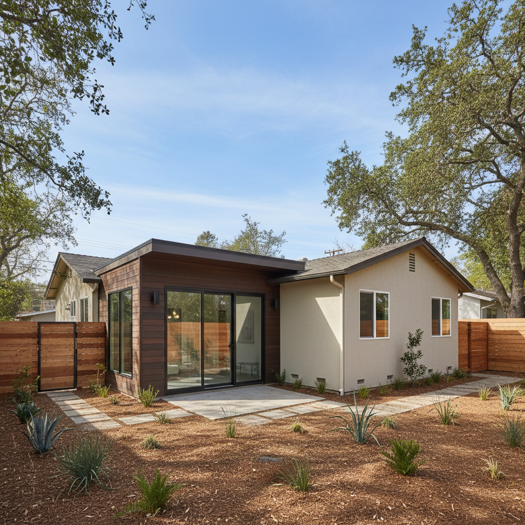 Completed attached adu work at a residential property in Palo Alto, CA