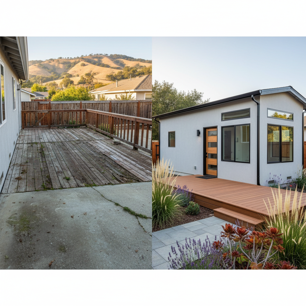 Completed detached adu work at a residential property in Pleasanton, CA