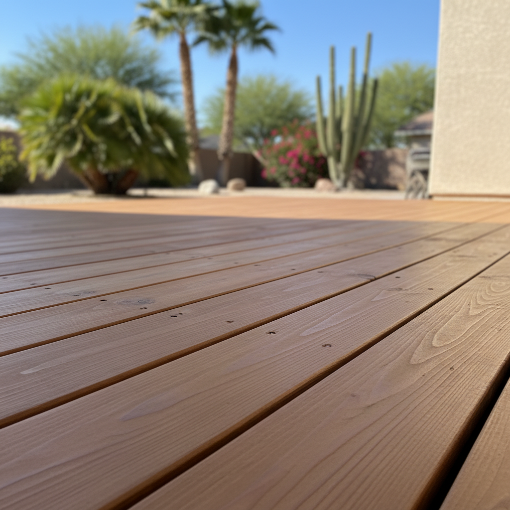 Completed deck painting & staining work at a residential property in Phoenix, AZ