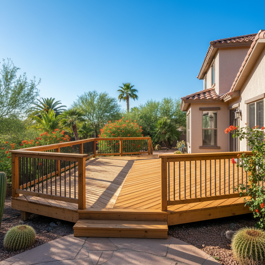 Completed deck repair work at a residential property in Scottsdale, AZ