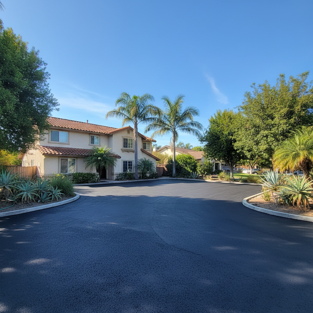 Completed commercial asphalt work at a residential property in Inglewood, CA