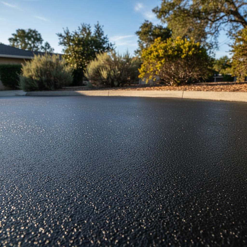 Completed slurry coating work at a residential property in Palo Alto, CA