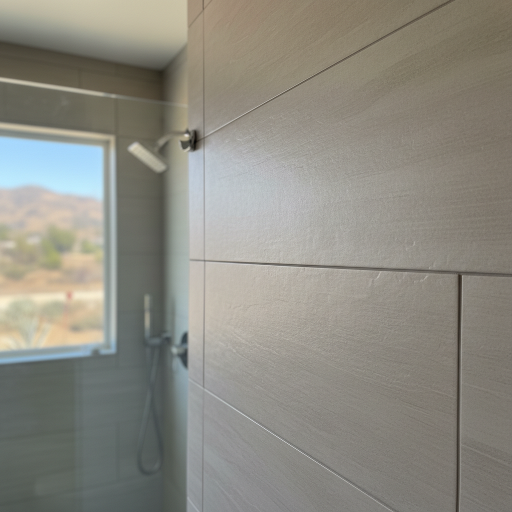 Completed shower replacement work at a residential property in Carson, CA