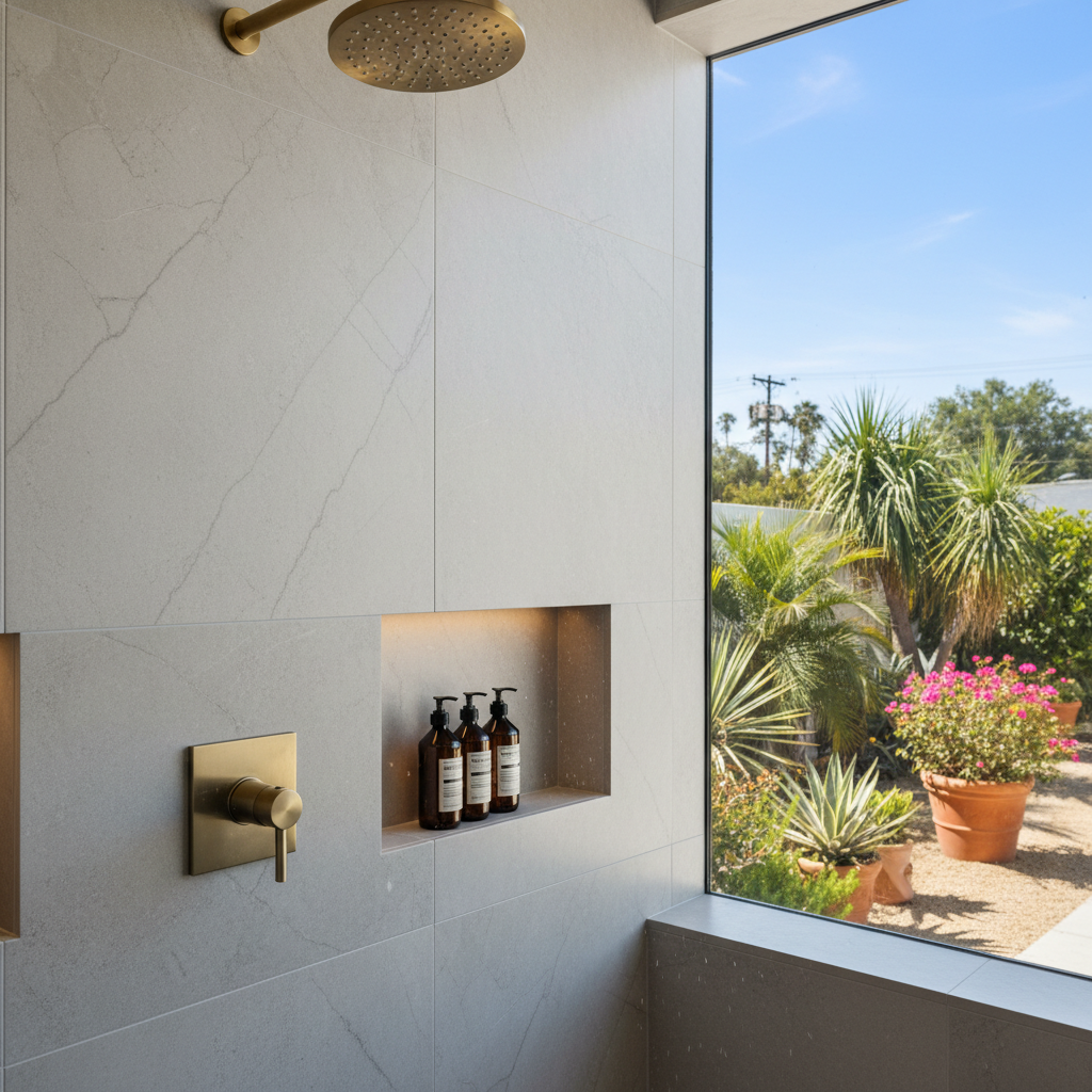 Completed bathroom modernization work at a residential property in West Hollywood, CA