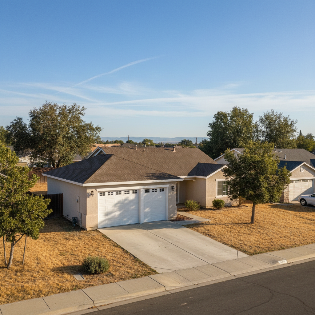 Completed garages work at a residential property in Tracy, CA