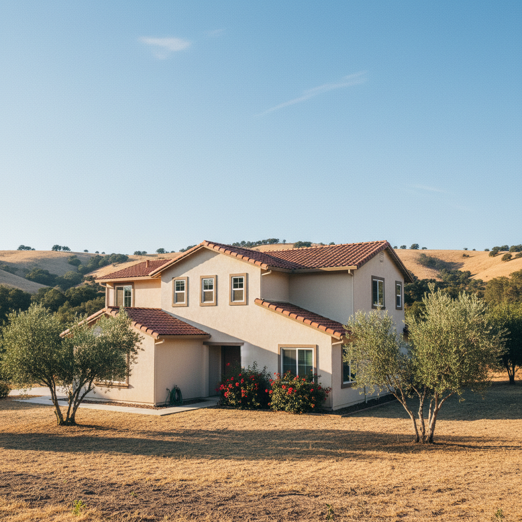 Completed stucco installation work at a residential property in Chico, CA