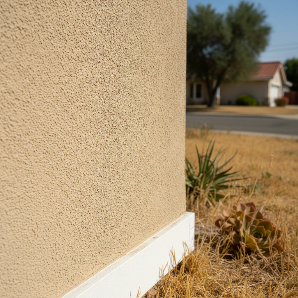 Completed stucco redashing work at a residential property in Clovis, CA