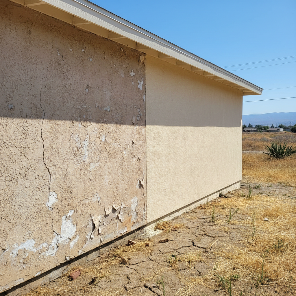 Completed stucco replacement work at a residential property in Modesto, CA