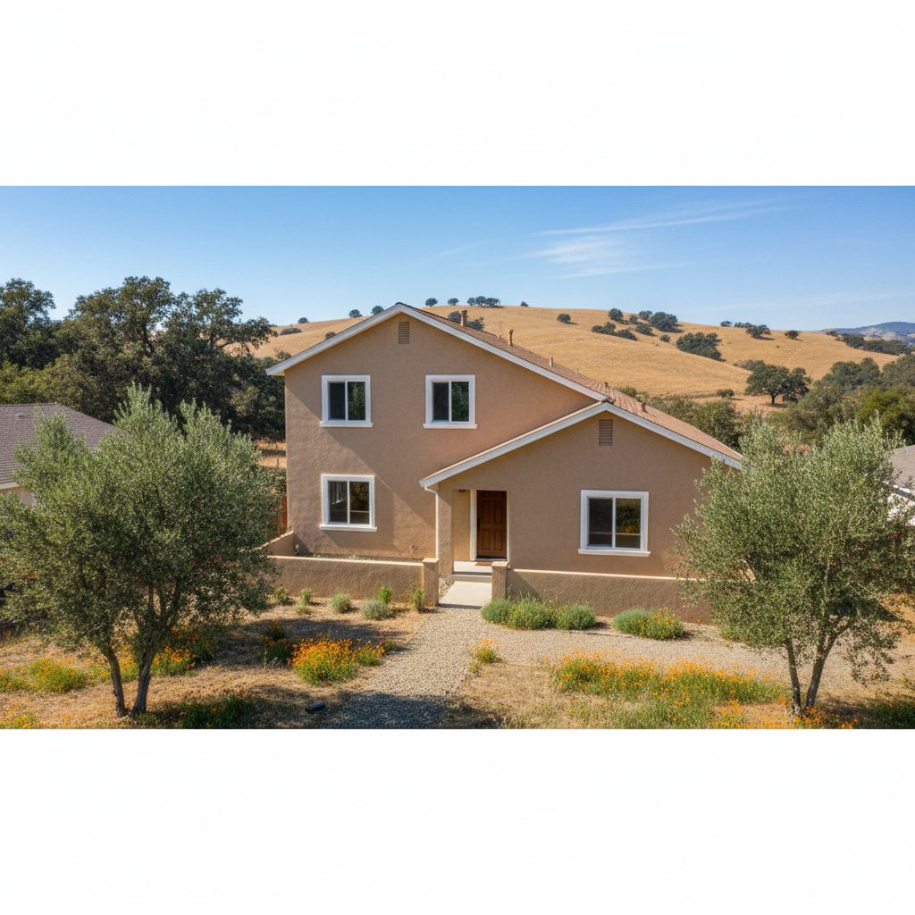 Completed commercial stucco work at a residential property in Turlock, CA