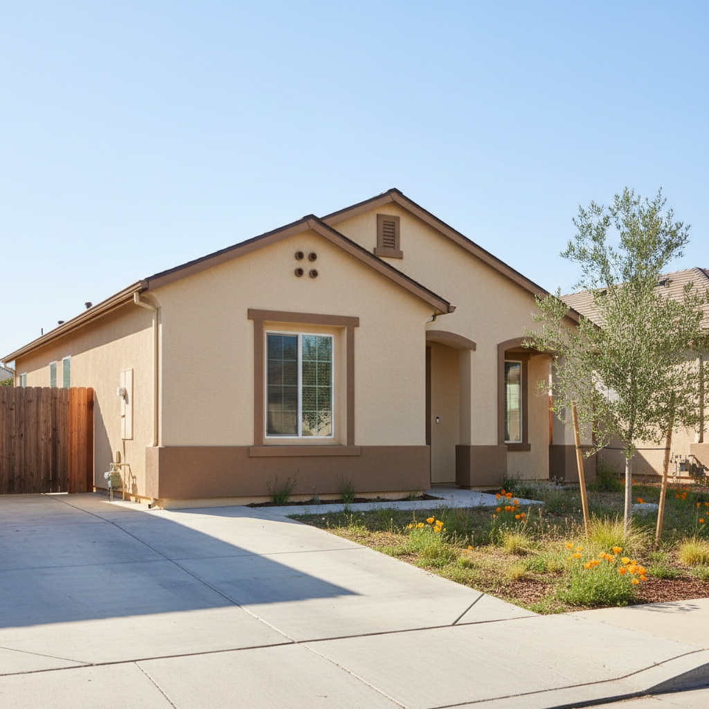 Completed eifs installation work at a residential property in Clovis, CA