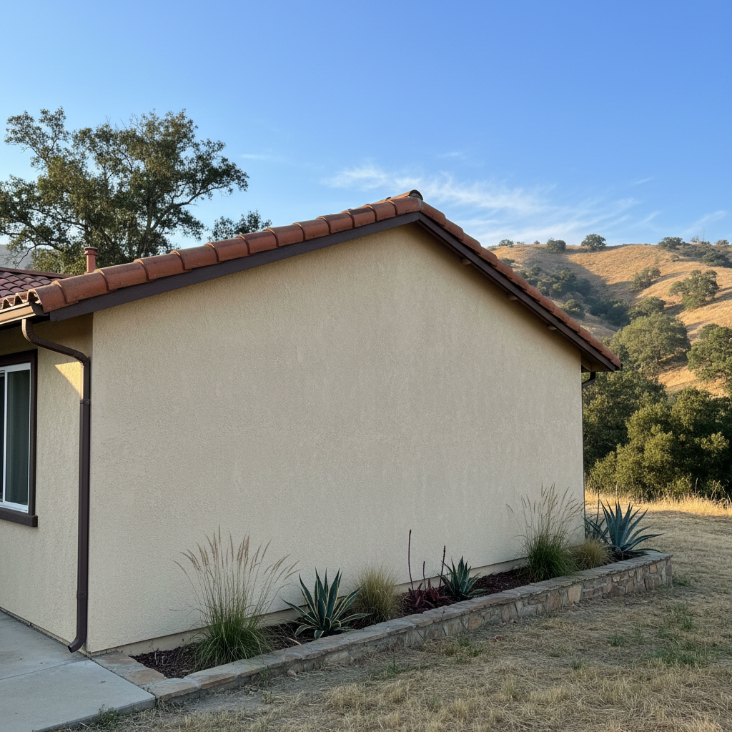 Completed stucco removal work at a residential property in Escondido, CA