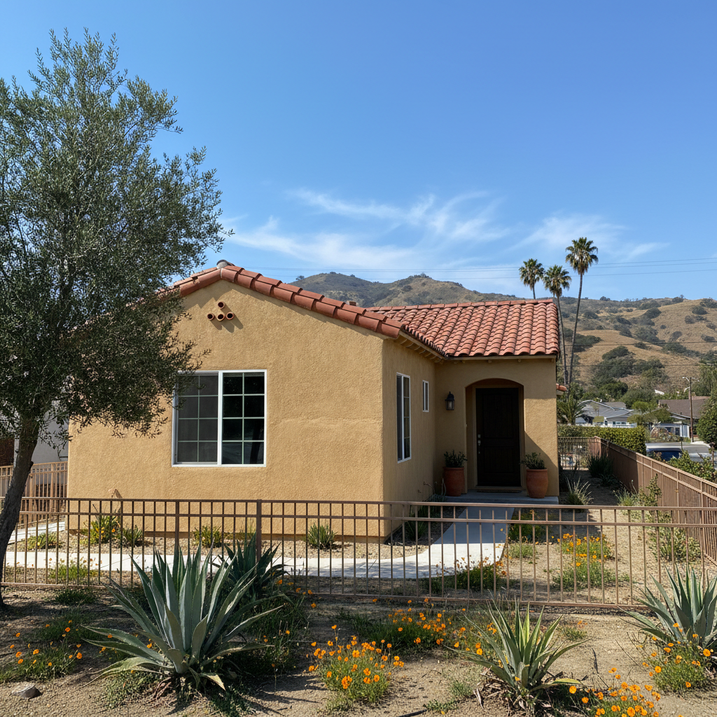 Completed stucco painting work at a residential property in National City, CA