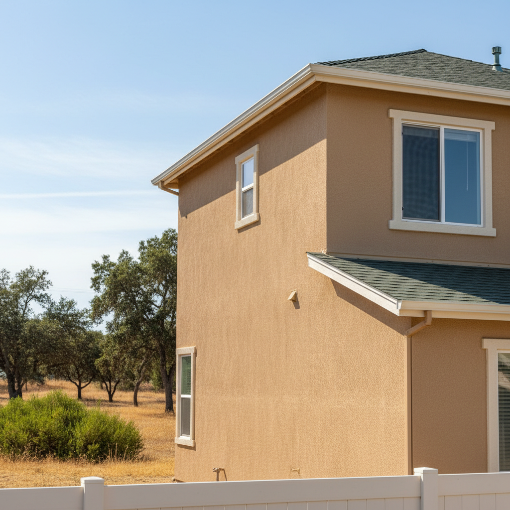 Completed residential stucco work at a residential property in Antioch, CA