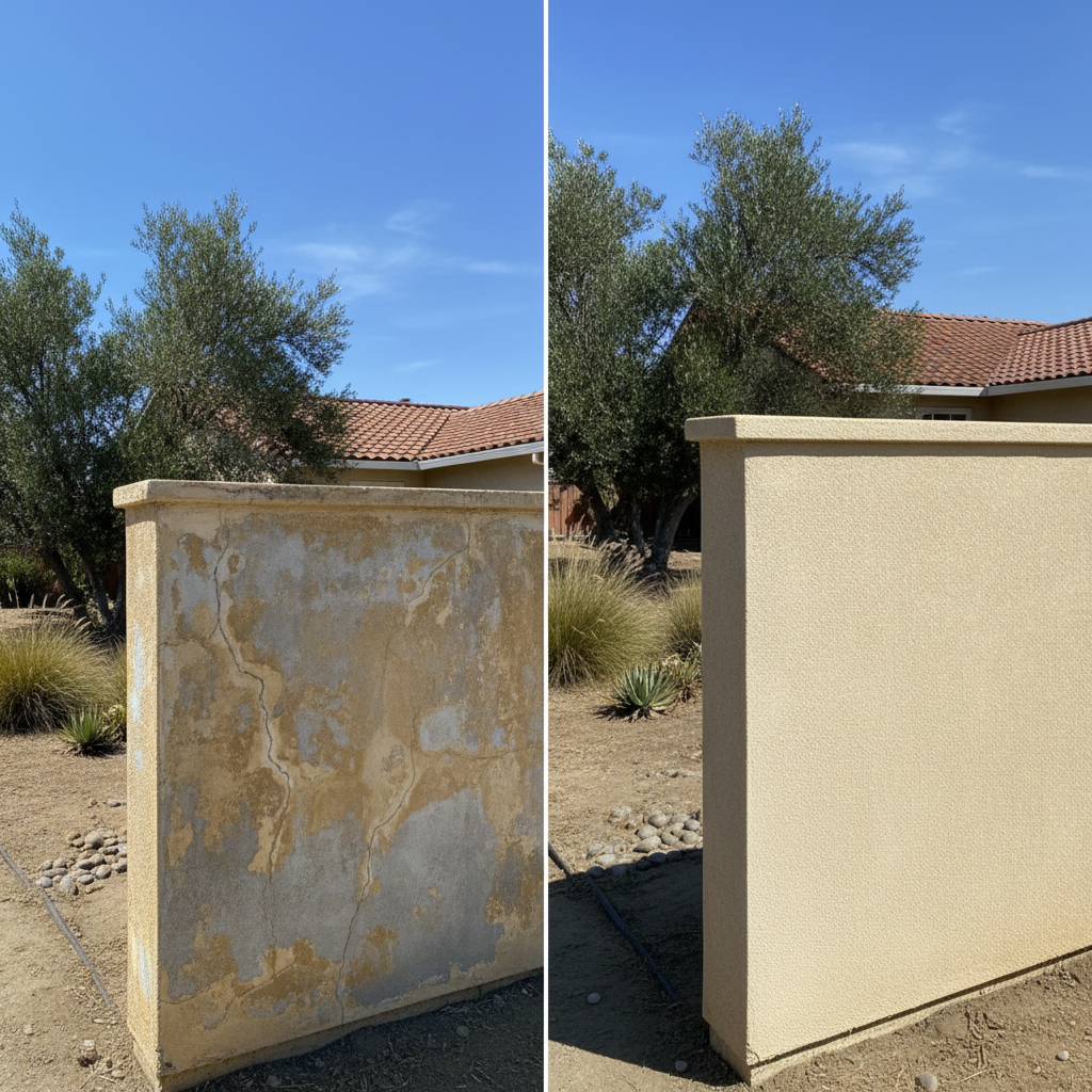 Completed stucco replacement work at a residential property in Antioch, CA