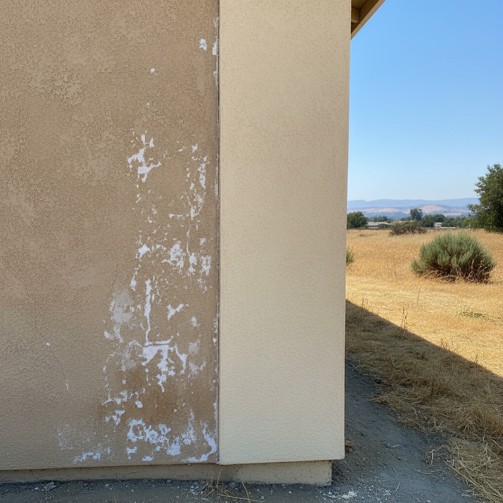 Completed stucco replacement work at a residential property in Fairfield, CA