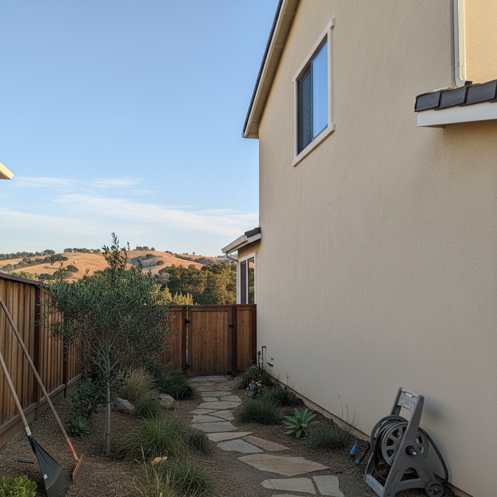 Completed stucco installation work at a residential property in Concord, CA