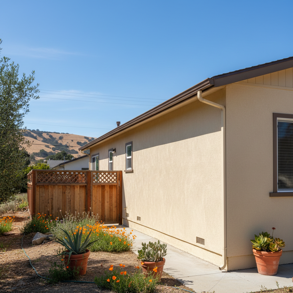 Completed residential stucco work at a residential property in Concord, CA