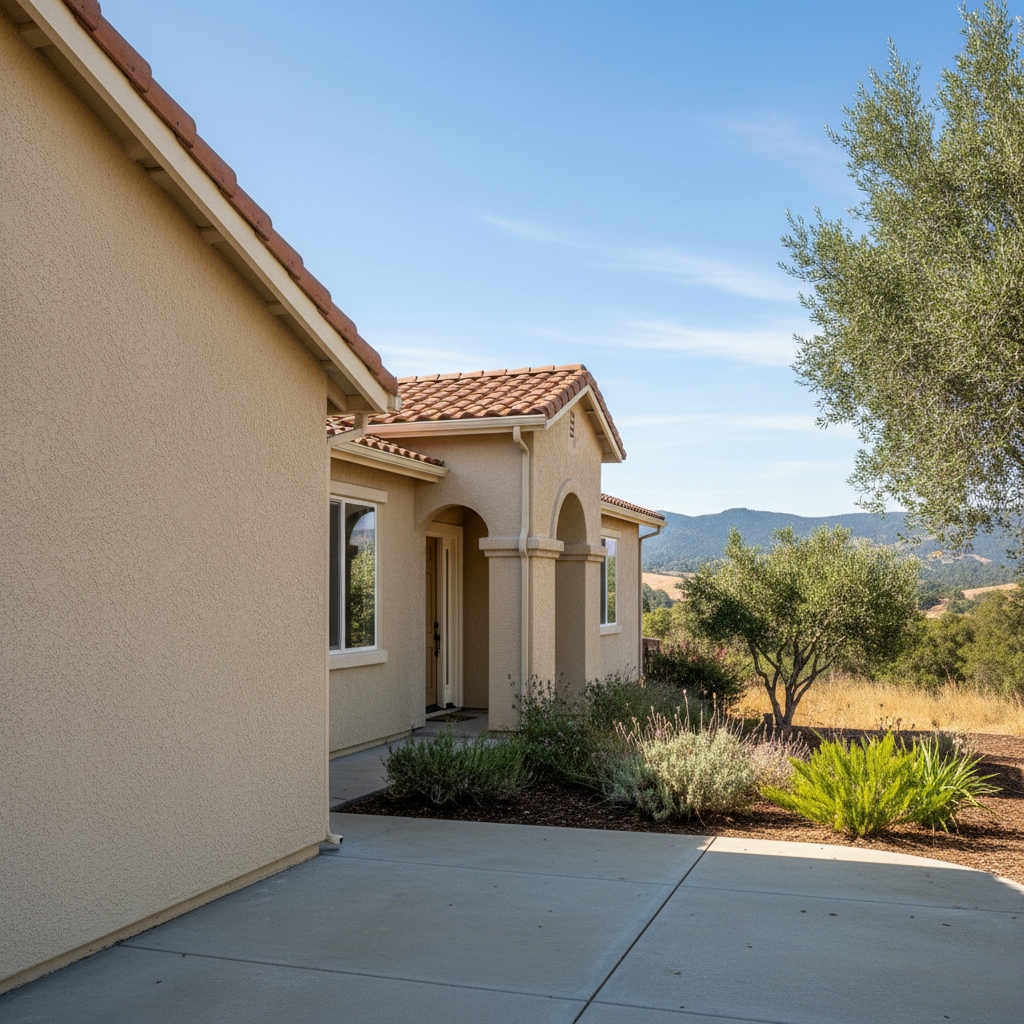Completed stucco removal work at a residential property in Concord, CA