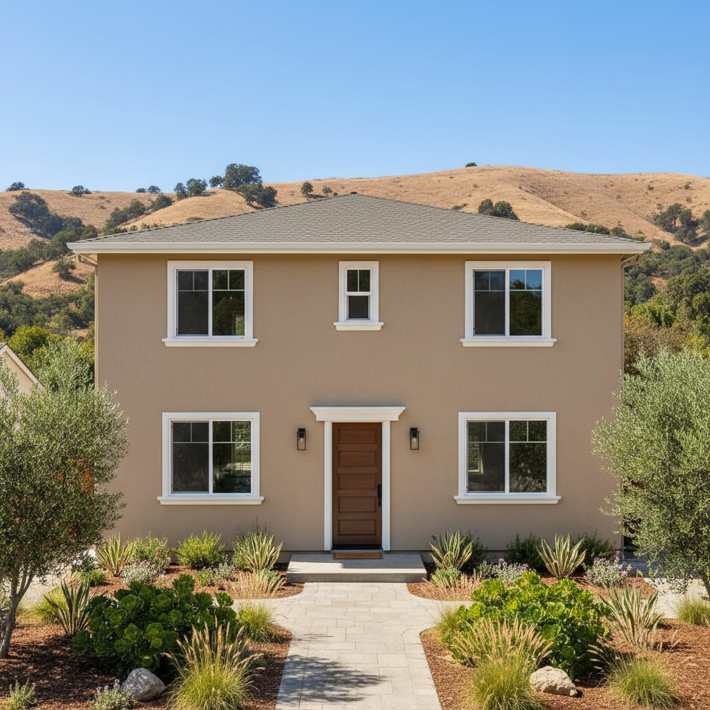 Completed stucco removal work at a residential property in Fremont, CA