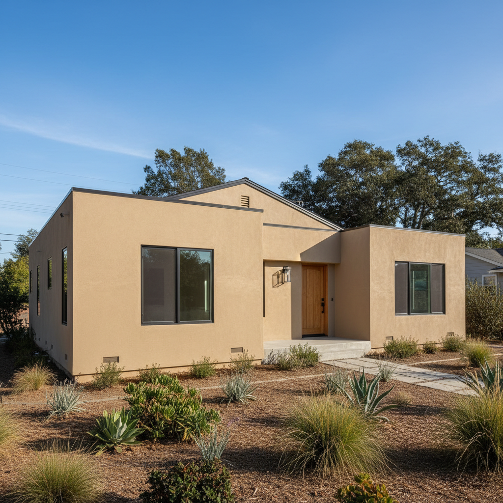 Completed stucco removal work at a residential property in Monterey, CA