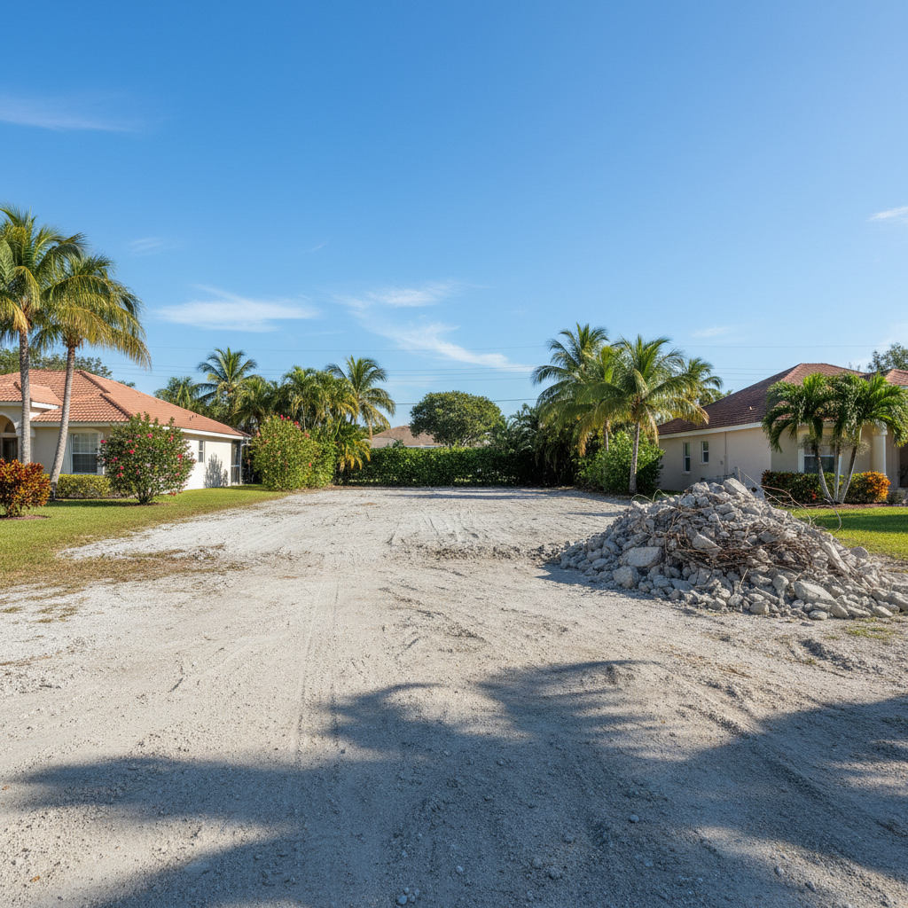 Completed full building demolition work at a residential property in Cape Coral, FL