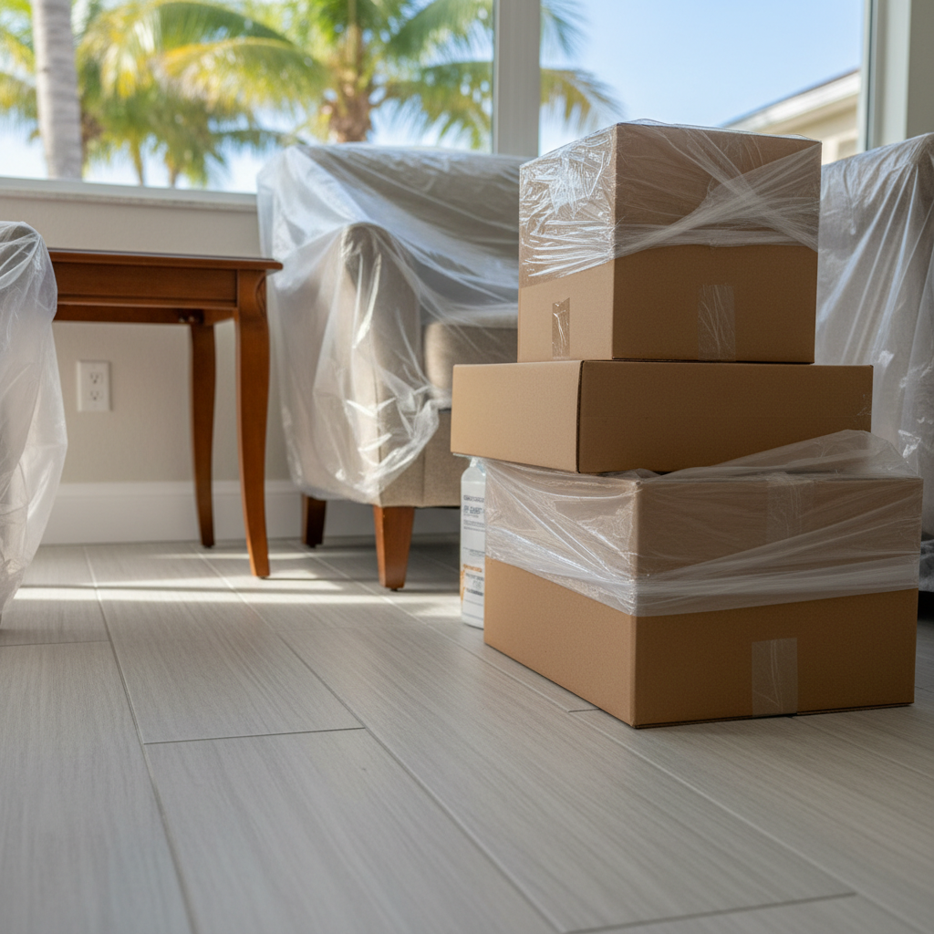 Completed content pack-out and restoration work at a residential property in Miramar, FL